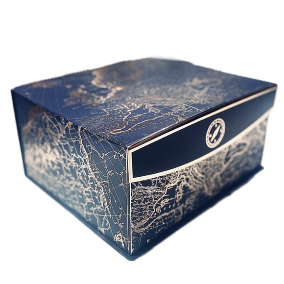 World Map Keepsake Box in Navy and Gold - Picture 2 of 12